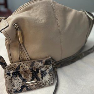 B. Makowsky Leather/Snake hobo bag with matching coin purse